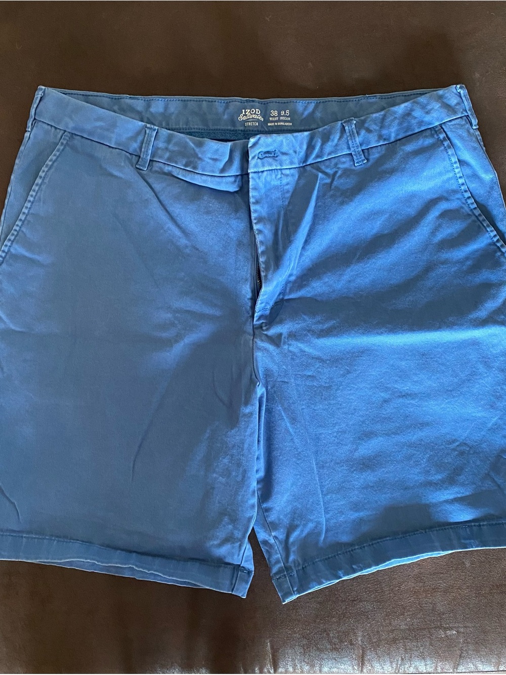 Izod Men’s Royal Blue Flat Front Chino Shorts